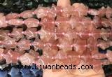 RGBS22 15 inches 16mm star strawberry quartz gemstone beads