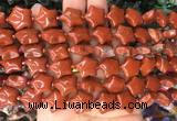 RGBS28 15 inches 16mm star red jasper gemstone beads wholesale