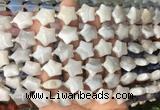 RGBS31 15 inches 16mm star white crazy lace agate gemstone beads