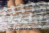 RIBS04 15 inches 8*13mm rice white crystal gemstone beads wholesale