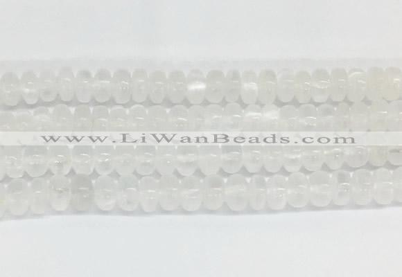 SEBS09 15 inches 5*8mm round selenite gemstone beads wholesale