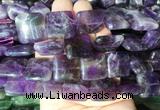 SRBS02 15 inches 20mm square amethyst gemstone beads wholesale