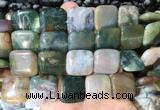 SRBS04 15 inches 20mm square indian agate gemstone beads wholesale