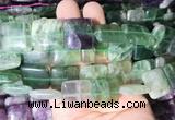 SRBS09 15 inches 20mm square fluorite gemstone beads wholesale