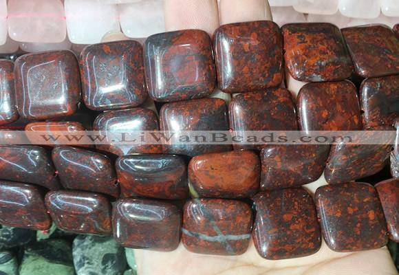 SRBS14 15 inches 20mm square brecciated jasper gemstone beads wholesale