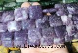 SRBS16 15 inches 20mm square lepidolite gemstone beads wholesale