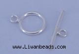 SSC01 5pcs 8mm donut 925 sterling silver toggle clasps