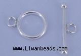 SSC03 5pcs 10mm donut 925 sterling silver toggle clasps