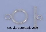 SSC10 5pcs 12mm donut 925 sterling silver toggle clasps