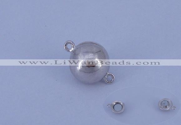 SSC108 5pcs 10mm round 925 sterling silver magnetic clasps