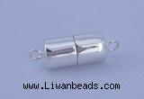 SSC109 5pcs 6.5*13mm tube 925 sterling silver magnetic clasps