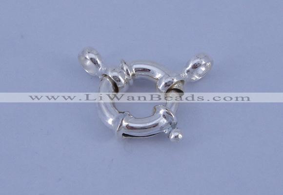 SSC204 5pcs 15mm 925 sterling silver spring rings clasps