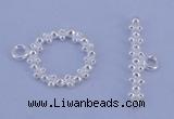 SSC22 5pcs 11mm donut 925 sterling silver toggle clasps