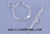 SSC24 5pcs 16mm donut 925 sterling silver toggle clasps