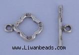 SSC32 5pcs 11*15mm diamond 925 sterling silver toggle clasps