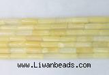 TBBS16 15 inches 4*13mm tube yellow jade gemstone beads