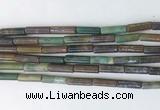 TBBS25 15 inches 4*13mm tube Indian agate gemstone beads