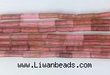 TBBS34 15 inches 4*13mm tube strawberry quartz gemstone beads