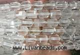 TBBS41 15 inches 12*16mm faceted tube white crystal beads wholesale