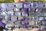 TBBS44 15 inches 12*16mm faceted tube amethyst beads wholesale