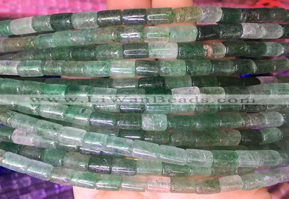 TBBS64 15 inches 5*7mm tube green strawberry quartz gemstone beads wholesale