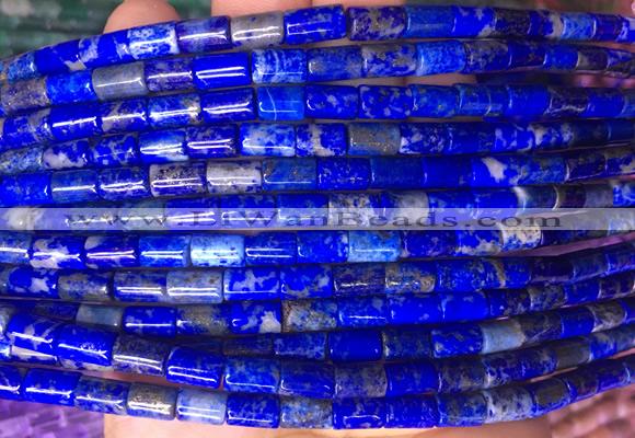 TBBS68 15 inches 5*7mm tube lapis lazuli gemstone beads wholesale