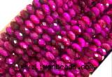 TEBS17 15 inches 4*6mm faceted rondelle red tiger eye beads