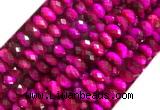 TEBS18 15 inches 5*8mm faceted rondelle red tiger eye beads