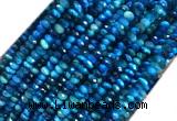 TEBS25 15 inches 2*4mm faceted rondelle blue tiger eye beads