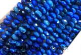 TEBS26 15 inches 4*6mm faceted rondelle blue tiger eye beads