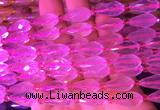 TRBS04 15 inches 8*16mm faceted teardrop rose quartz gemstone beads