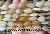 TRBS21 15 inches 13*18mm flat teardrop yellow aventurine gemstone beads