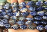 TRBS23 15 inches 13*18mm flat teardrop sodalite gemstone beads wholesale