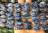 TRBS24 15 inches 13*18mm flat teardrop blue spot jasper gemstone beads