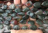 TRBS25 15 inches 13*18mm flat teardrop blood jasper gemstone beads