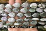 TRBS28 15 inches 13*18mm flat teardrop lucky jade gemstone beads