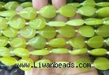 TRBS42 15 inches 13*18mm flat teardrop lemon jade gemstone beads