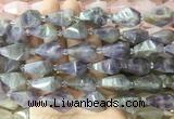 TRBS53 15 inches 11*22mm - 12*25mm faceted teardrop dogtooth amethyst beads