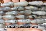 TRBS79 15 inches 10*30mm faceted teardrop labradorite beads wholesale