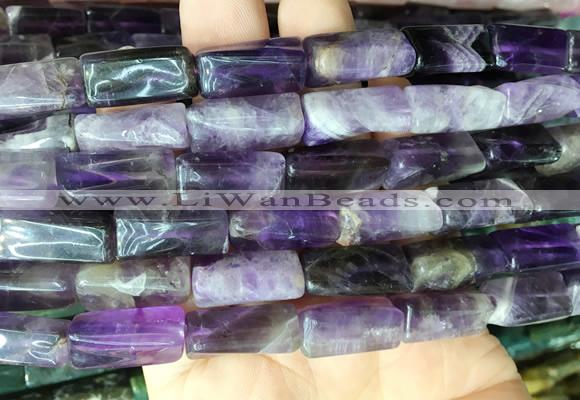 TWBS02 15 inches 9*20mm twist column amethyst gemstone beads