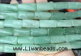 TWBS06 15 inches 9*20mm twist column green aventurine gemstone beads