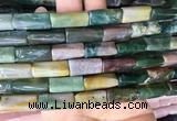 TWBS08 15 inches 9*20mm twist column indian agate gemstone beads