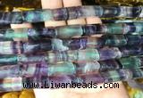 TWBS19 15 inches 9*20mm twist column rainbow fluorite gemstone beads