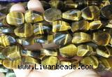 TWBS33 15 inches 13*18mm twist oval yellow tiger eye beads wholesale