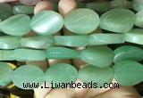 TWBS40 15 inches 18*25mm twist oval green aventurine beads wholesale