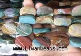 TWBS41 15 inches 18*25mm twist oval ocean agate beads wholesale