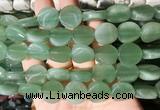 TWBS52 15 inches 16mm twist coin green aventurine beads wholesale