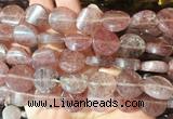 TWBS69 15 inches 16mm twist coin strawberry quartz beads wholesale